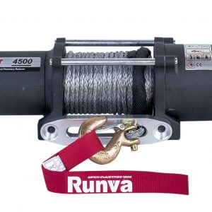 Лебёдка электрическая 12V Runva EWT4500ASR 2041 кг (синтетический трос)